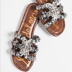 NWB Sam Edelman Embellished Bay Sandals, Python Print